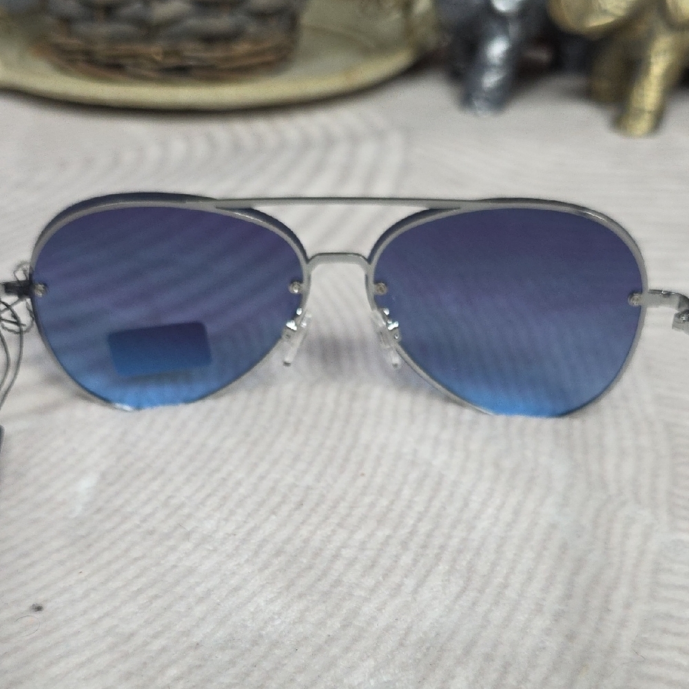 Rachel Roy Blue Aviator Sunglasses - Picture 8 of 8